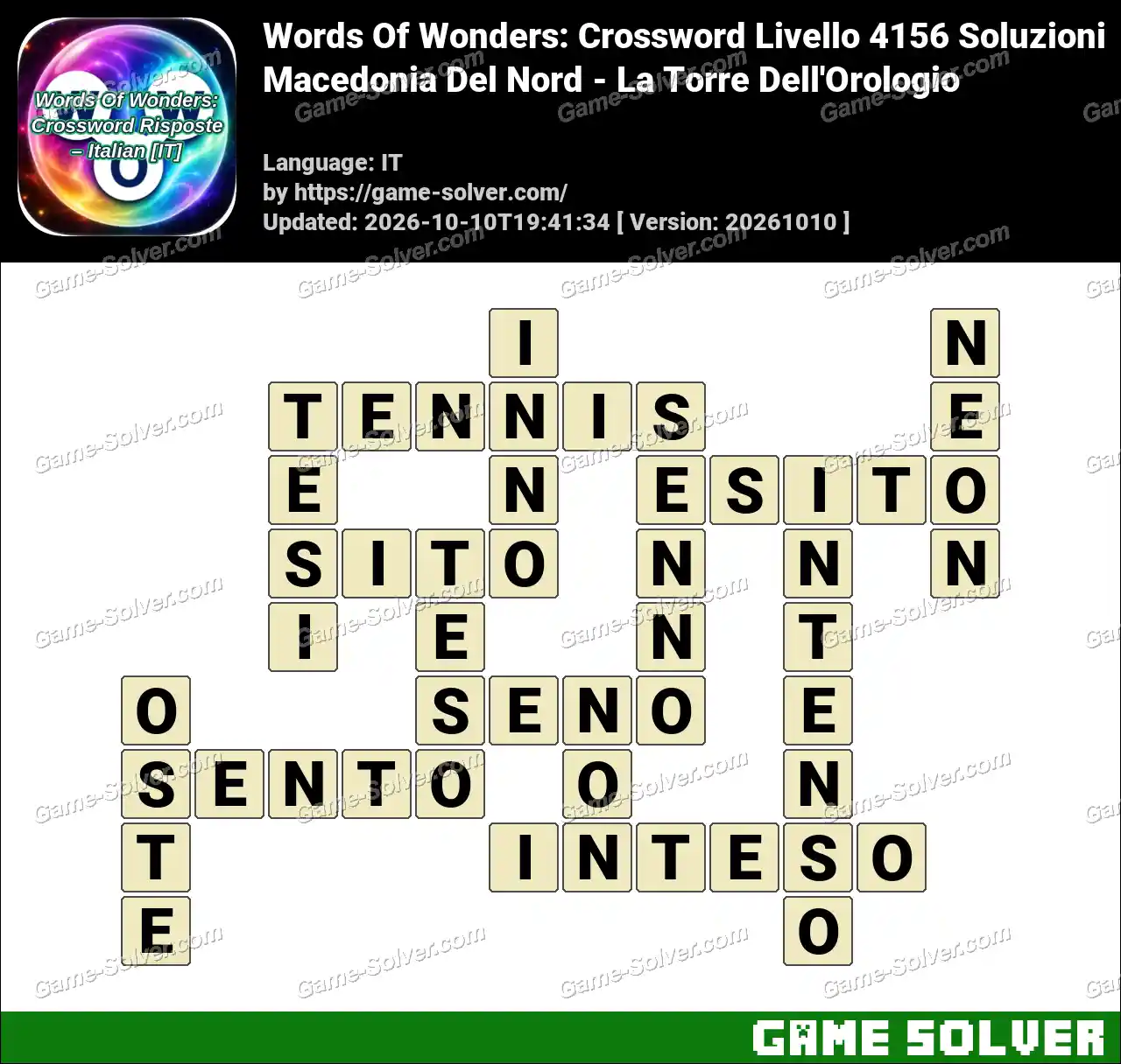 Words Of Wonders: Crossword Livello 4156 Soluzioni – Macedonia Del Nord – La Torre Dell’Orologio